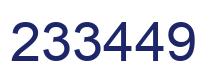 Number 233449 blue image