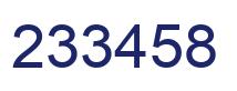 Number 233458 blue image