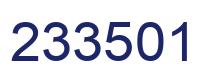 Number 233501 blue image