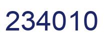 Número 234010 imagen azul