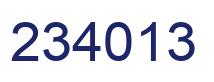 Número 234013 imagen azul