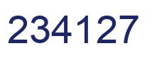 Number 234127 blue image