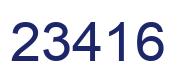 Number 23416 blue image