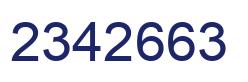 Number 2342663 blue image
