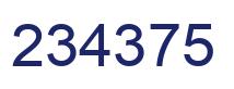 Number 234375 blue image