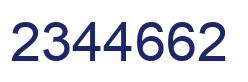 Number 2344662 blue image