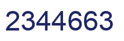 Number 2344663 blue image