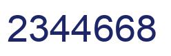 Number 2344668 blue image