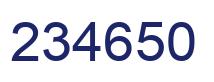 Number 234650 blue image