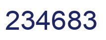 Número 234683 imagen azul