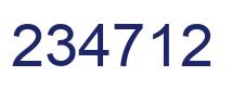 Number 234712 blue image