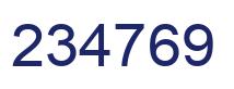 Number 234769 blue image