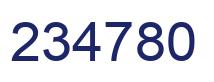 Number 234780 blue image