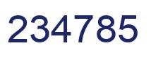 Number 234785 blue image