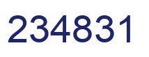 Number 234831 blue image