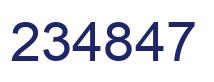Number 234847 blue image