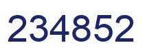 Number 234852 blue image