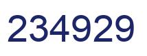 Number 234929 blue image