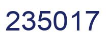 Number 235017 blue image