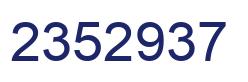 Number 2352937 blue image