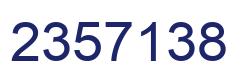 Number 2357138 blue image