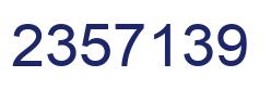 Number 2357139 blue image