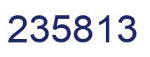 Number 235813 blue image