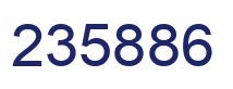 Number 235886 blue image