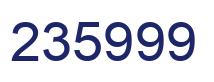 Number 235999 blue image