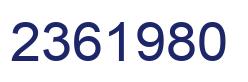 Number 2361980 blue image