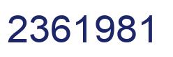 Número 2361981 imagen azul