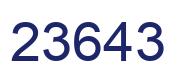 Number 23643 blue image