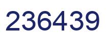 Number 236439 blue image