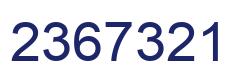 Number 2367321 blue image