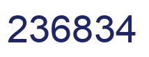 Number 236834 blue image