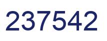 Número 237542 imagen azul