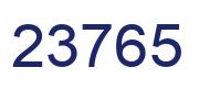 Number 23765 blue image