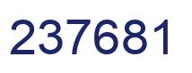 Number 237681 blue image
