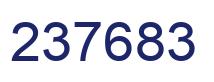 Number 237683 blue image