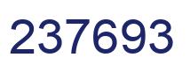 Number 237693 blue image