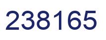 Number 238165 blue image