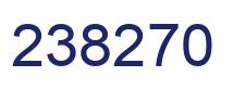Number 238270 blue image