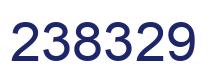 Number 238329 blue image