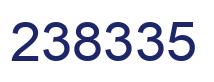 Number 238335 blue image