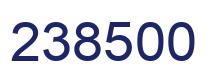 Number 238500 blue image