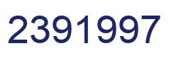 Number 2391997 blue image