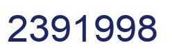 Number 2391998 blue image