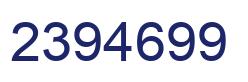 Number 2394699 blue image