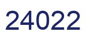 Number 24022 blue image