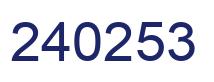 Número 240253 imagen azul